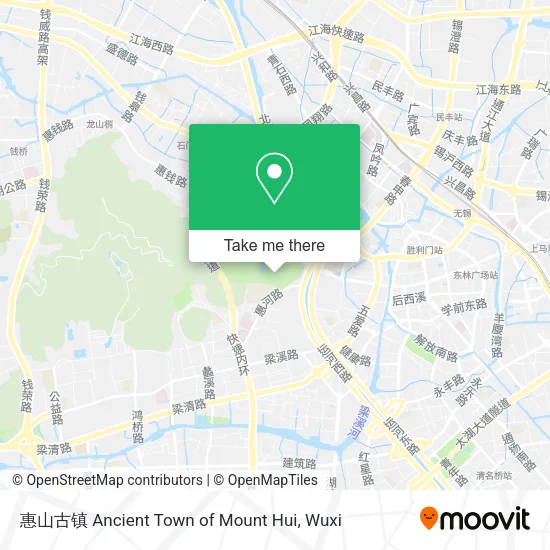 惠山古镇 Ancient Town of Mount Hui map