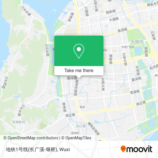 地铁1号线(长广溪-堰桥) map