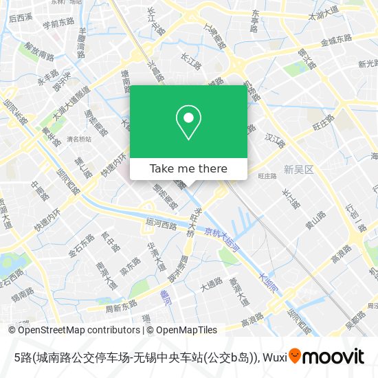 5路(城南路公交停车场-无锡中央车站(公交b岛)) map
