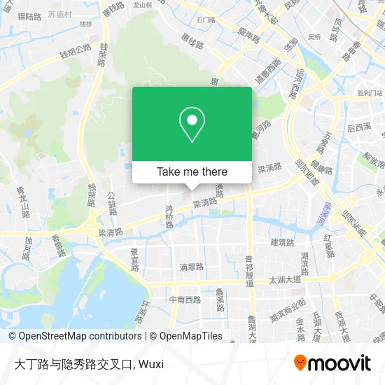 大丁路与隐秀路交叉口 map