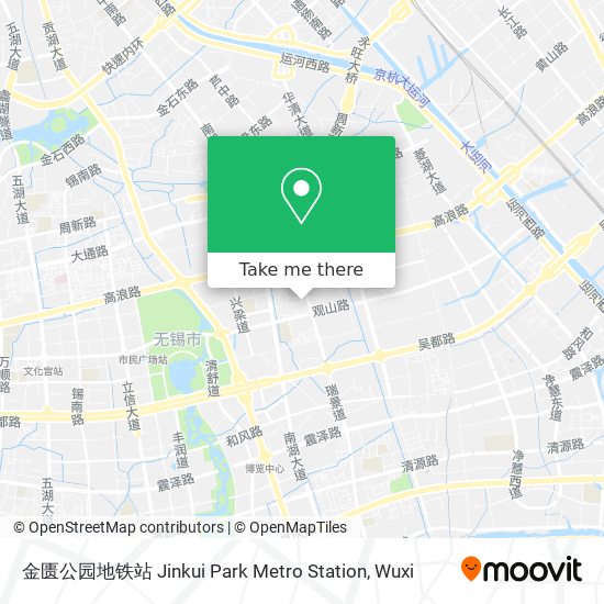 金匮公园地铁站 Jinkui Park Metro Station map