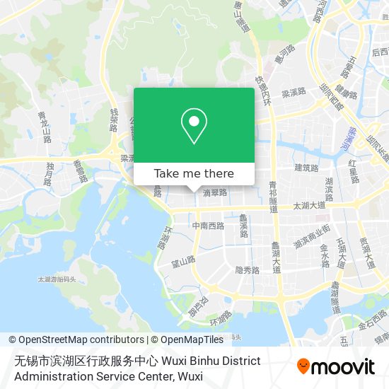 无锡市滨湖区行政服务中心 Wuxi Binhu District Administration Service Center map