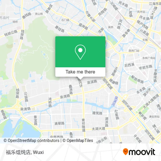 福乐馄饨店 map
