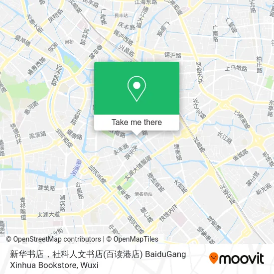 新华书店，社科人文书店(百读港店) BaiduGang Xinhua Bookstore map