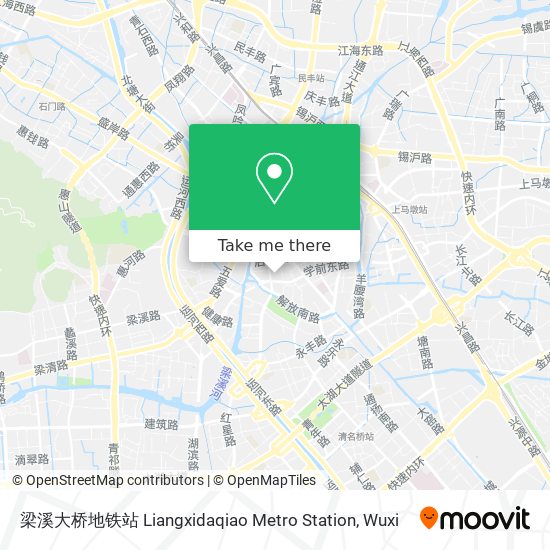 梁溪大桥地铁站 Liangxidaqiao Metro Station map
