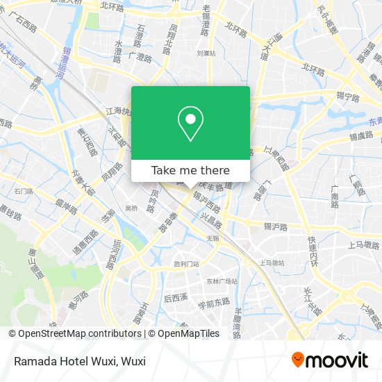 Ramada Hotel Wuxi map