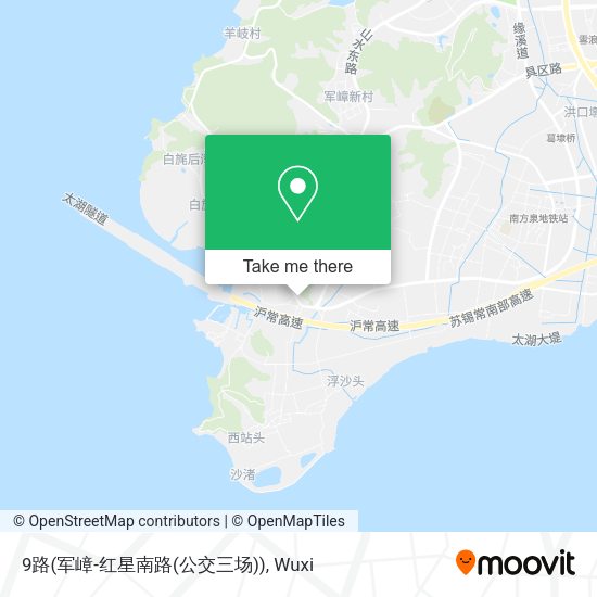 9路(军嶂-红星南路(公交三场)) map