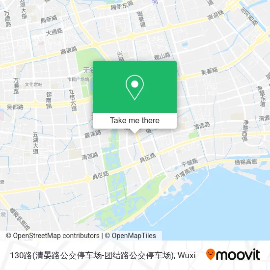 130路(清晏路公交停车场-团结路公交停车场) map