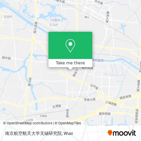 南京航空航天大学无锡研究院 map
