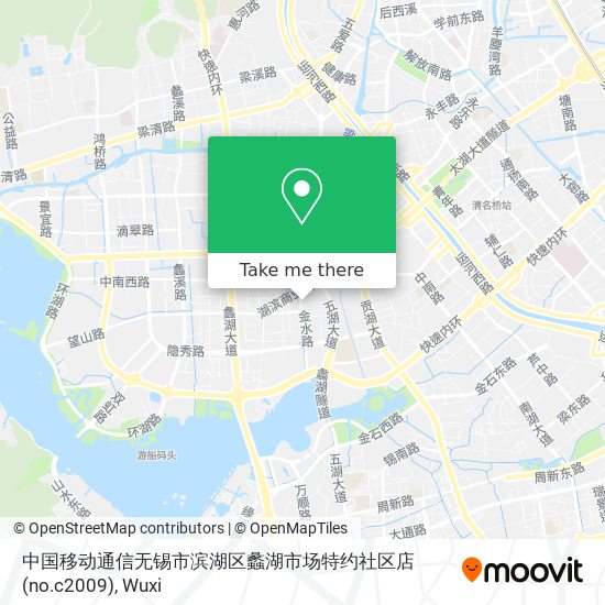 中国移动通信无锡市滨湖区蠡湖市场特约社区店(no.c2009) map
