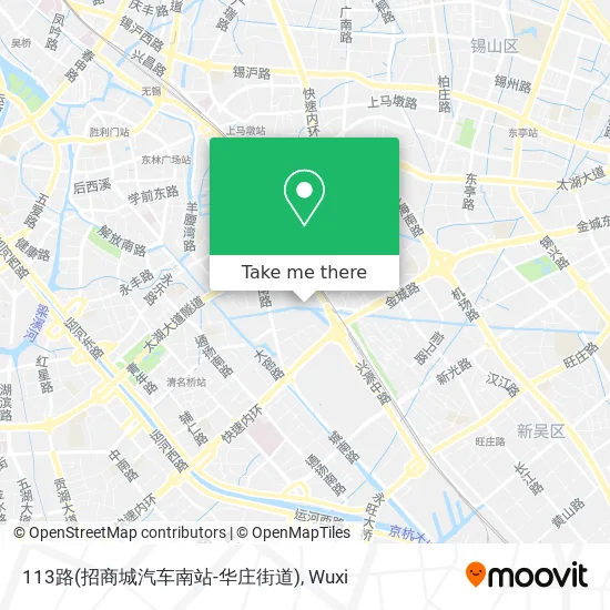 113路(招商城汽车南站-华庄街道) map