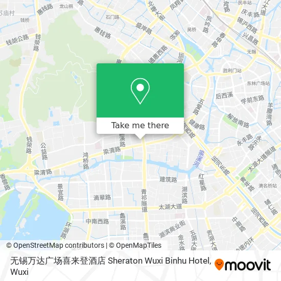 无锡万达广场喜来登酒店 Sheraton Wuxi Binhu Hotel map