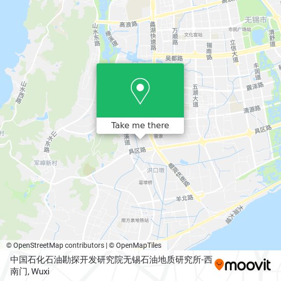 中国石化石油勘探开发研究院无锡石油地质研究所-西南门 map