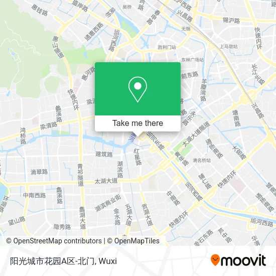 阳光城市花园A区-北门 map