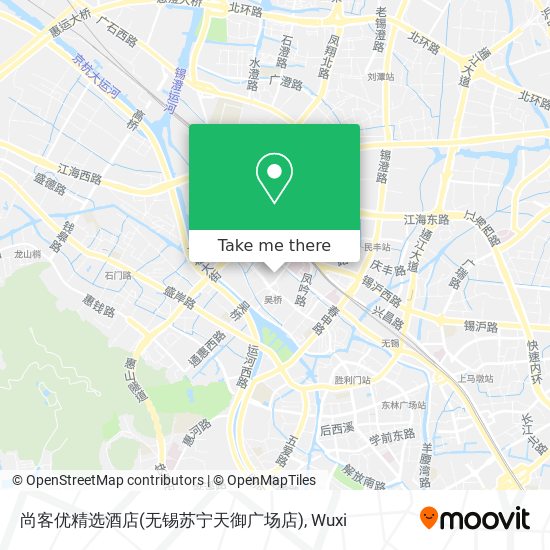 尚客优精选酒店(无锡苏宁天御广场店) map