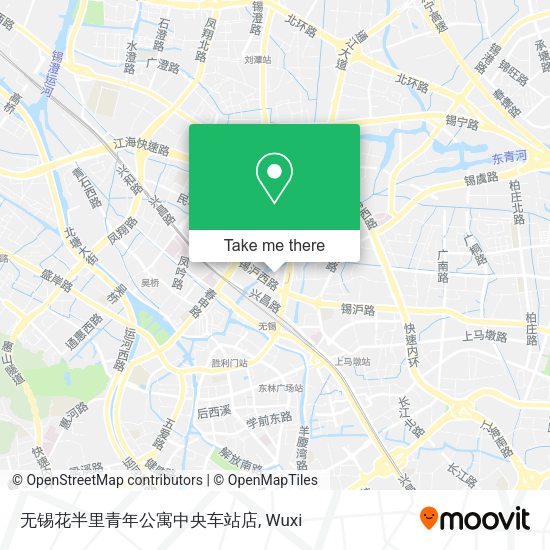 无锡花半里青年公寓中央车站店 map
