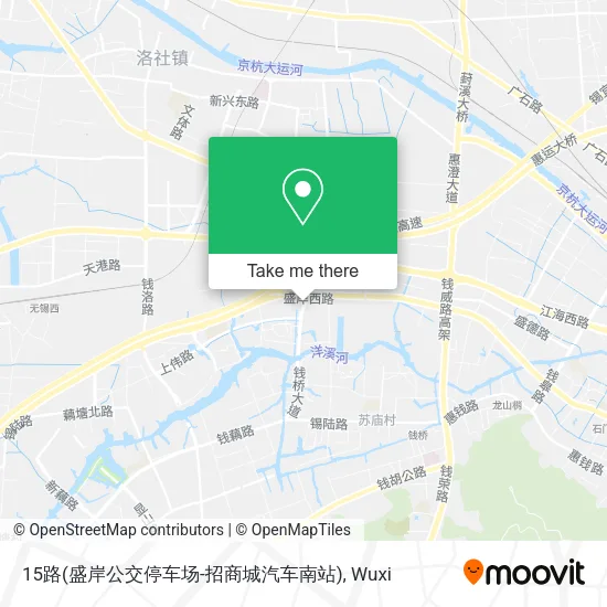 15路(盛岸公交停车场-招商城汽车南站) map