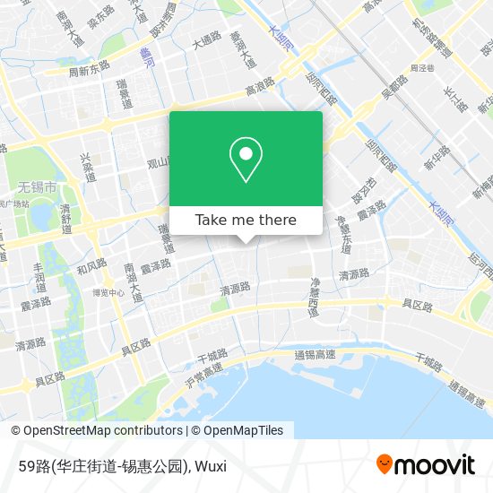 59路(华庄街道-锡惠公园) map