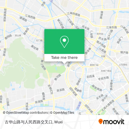 古华山路与人民西路交叉口 map