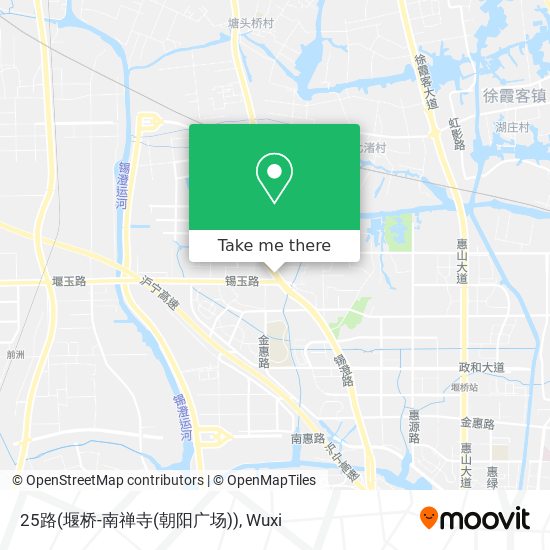 25路(堰桥-南禅寺(朝阳广场)) map