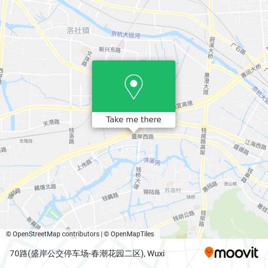 70路(盛岸公交停车场-春潮花园二区) map