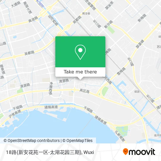 18路(新安花苑一区-太湖花园三期) map