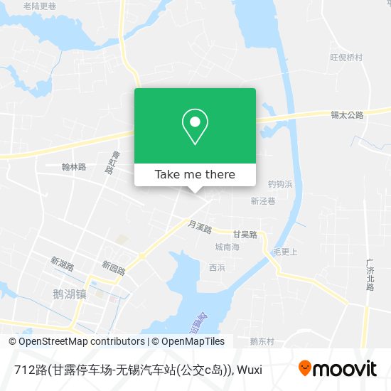 712路(甘露停车场-无锡汽车站(公交c岛)) map