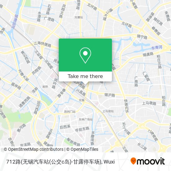 712路(无锡汽车站(公交c岛)-甘露停车场) map