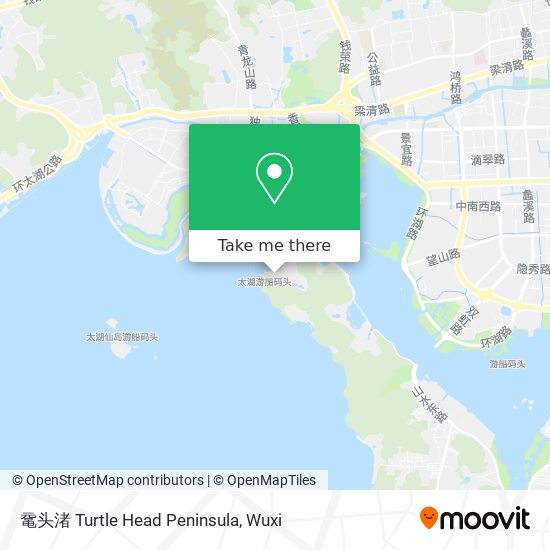 鼋头渚 Turtle Head Peninsula map