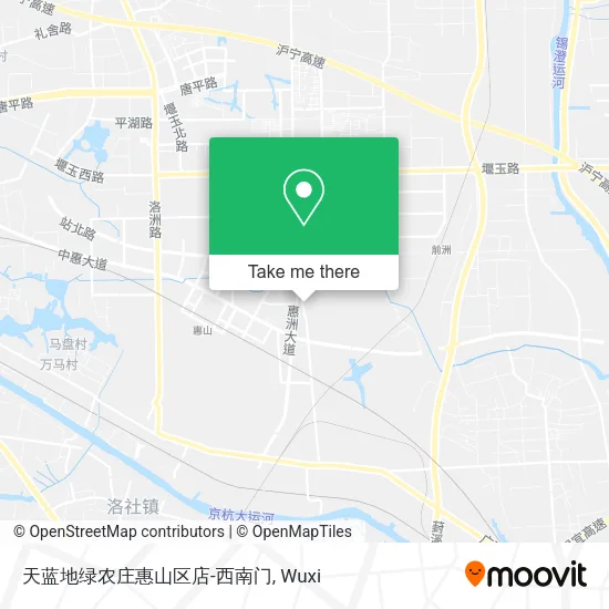 天蓝地绿农庄惠山区店-西南门 map