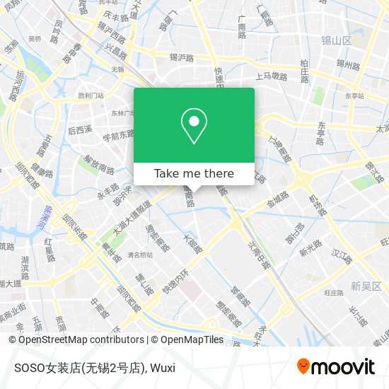 SOSO女装店(无锡2号店) map