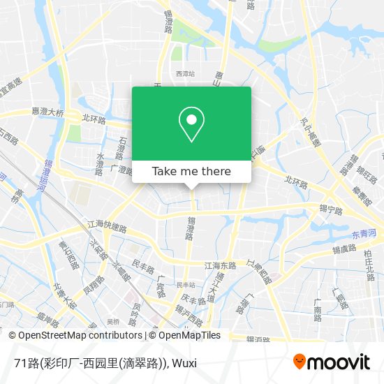 71路(彩印厂-西园里(滴翠路)) map