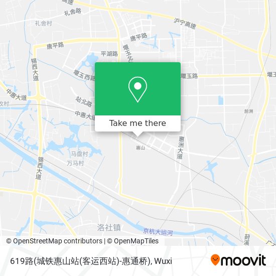 619路(城铁惠山站(客运西站)-惠通桥) map