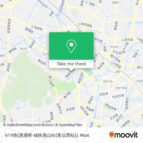 619路(惠通桥-城铁惠山站(客运西站)) map