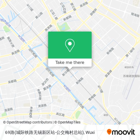 69路(城际铁路无锡新区站-公交梅村总站) map