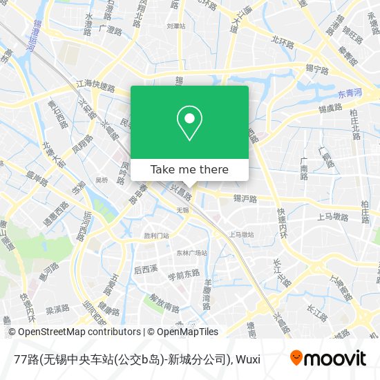 77路(无锡中央车站(公交b岛)-新城分公司) map