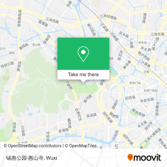 锡惠公园-惠山寺 map