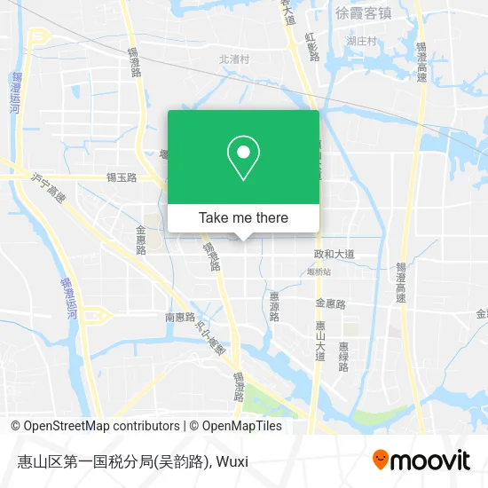 惠山区第一国税分局(吴韵路) map