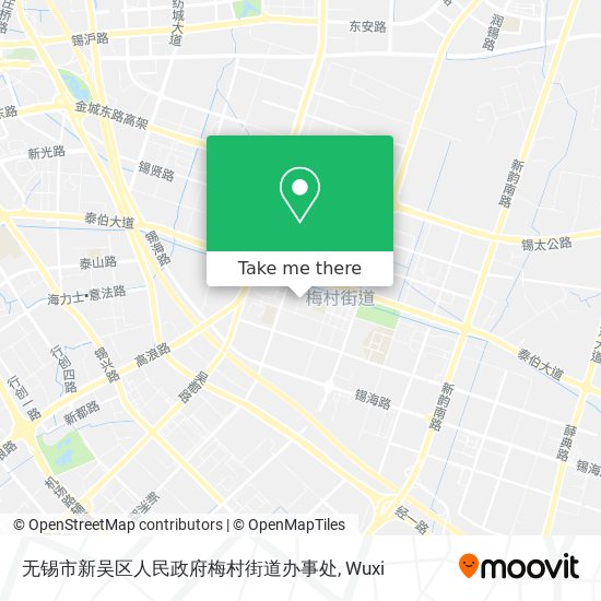 无锡市新吴区人民政府梅村街道办事处 map