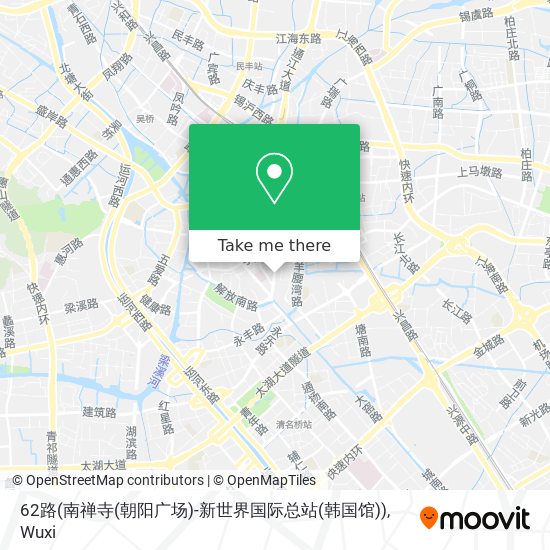 62路(南禅寺(朝阳广场)-新世界国际总站(韩国馆)) map