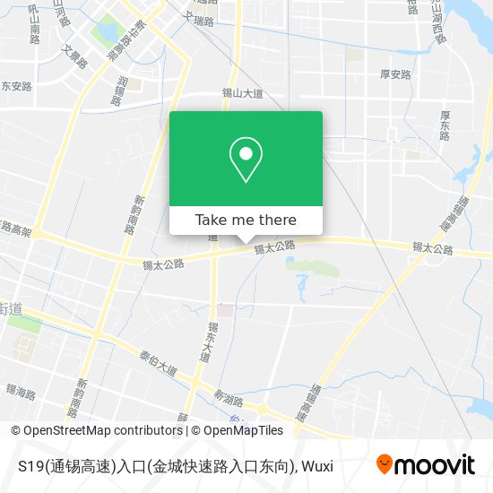 S19(通锡高速)入口(金城快速路入口东向) map