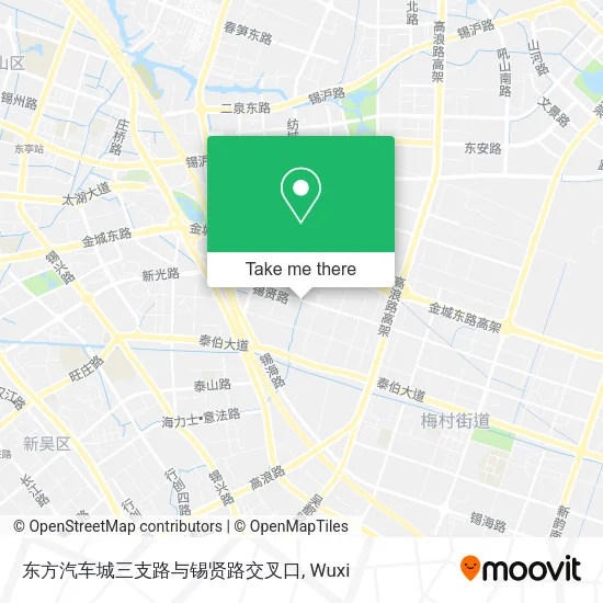 东方汽车城三支路与锡贤路交叉口 map