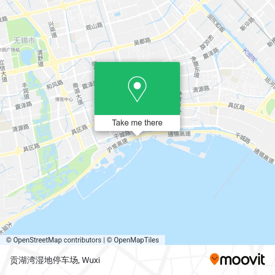 贡湖湾湿地停车场 map