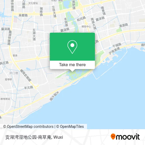贡湖湾湿地公园-南草庵 map