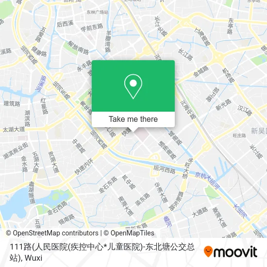 111路(人民医院(疾控中心*儿童医院)-东北塘公交总站) map