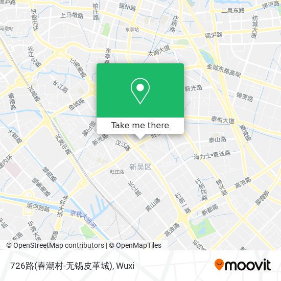 726路(春潮村-无锡皮革城) map