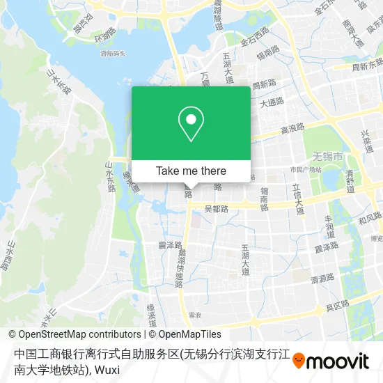 中国工商银行离行式自助服务区(无锡分行滨湖支行江南大学地铁站) map