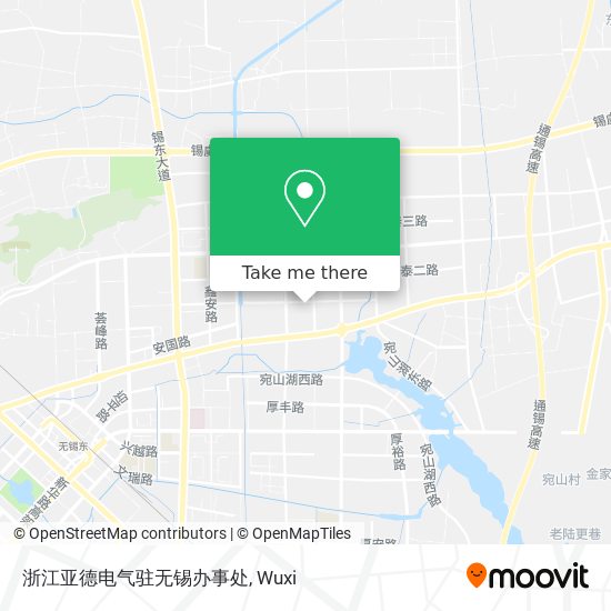 浙江亚德电气驻无锡办事处 map