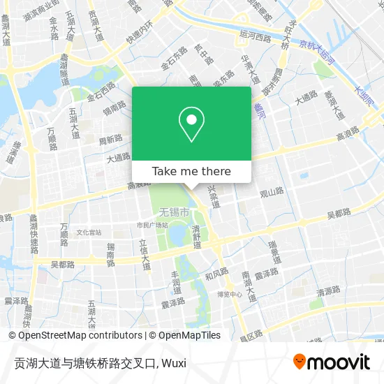 贡湖大道与塘铁桥路交叉口 map