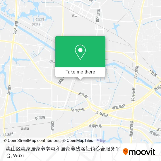 惠山区惠家居家养老惠和居家养残洛社镇综合服务平台 map